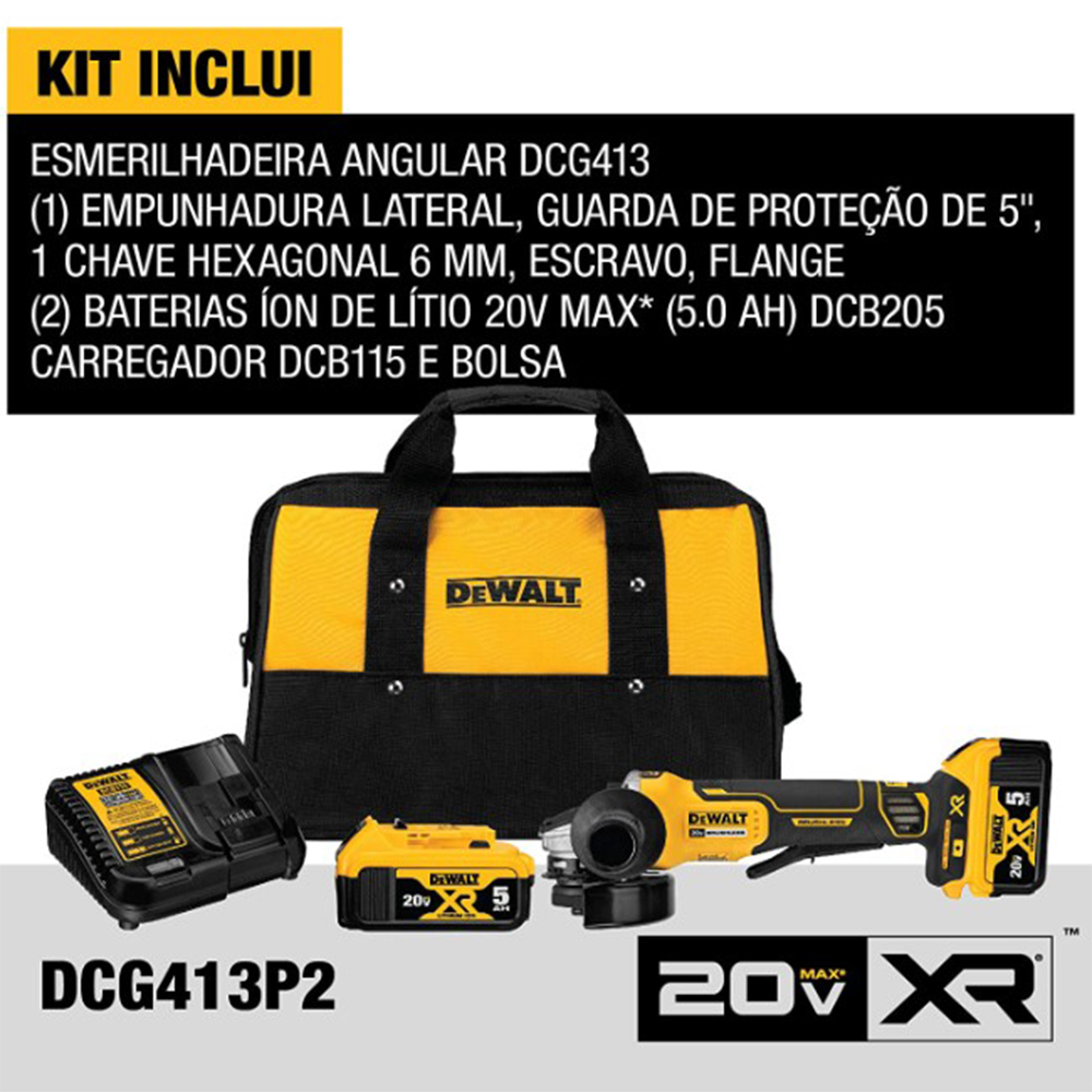 Esmerilhadeira Angular A Bateria Dewalt Dcg P Br