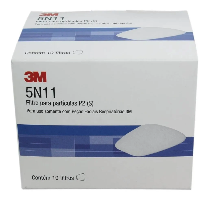 FILTRO CARTUCHO 5N11/100 LINHA 6000/7000/7500 PARA PARTICULADOS CONTRA POEIRAS,NEVOAS E FUMOS P2 3M H0002260174