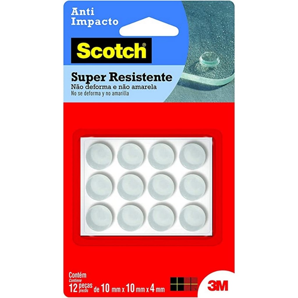 PROTETOR ANTI-IMPACTO REDONDO M COM 12PCS 10X10X4MM 3M SCOTCH HB004263040