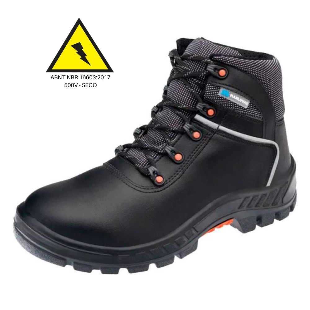 BOTINA CADARÇO MICROFIBRA PRETO NEW PRIME SALTO SOLADO PRETO BICO PVC 75BPR29-CLI-MP-BP B29 MARLUVAS 69580