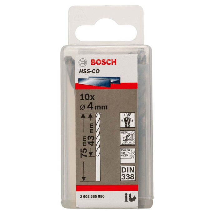 BROCA AR BOSCH COBALTO 2608585880 4.00MM *CAIXA COM 10UN*