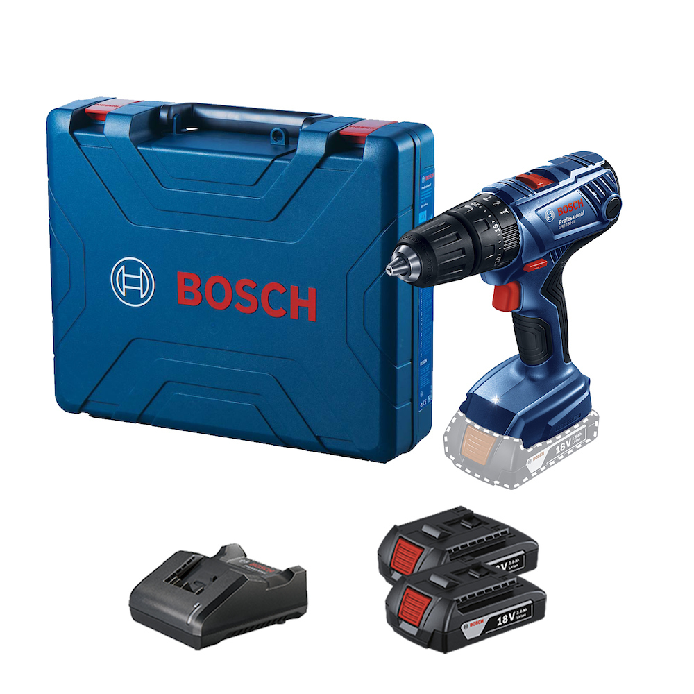 PARAFUSADEIRA/FURADEIRA DE IMPACTO 1/2" A BATERIA 18V BOSCH GSB180LI 06019F83E0 COM 2 BATERIA 2.0AH, CARREGADOR BIVOLT, MALETA - Image 3