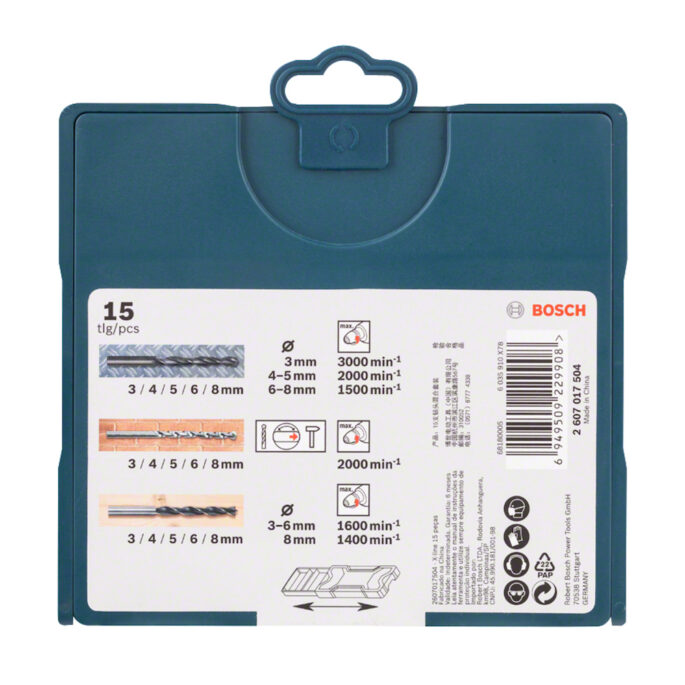 MINI XLINE COM 15 BROCAS PARA PERFURAR BOSCH 2607017504 - Image 3