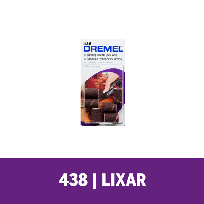 LIXA TUBO 438 GR120 1/4" COM 06 UNIDADE DREMEL 2615000438 - Image 3