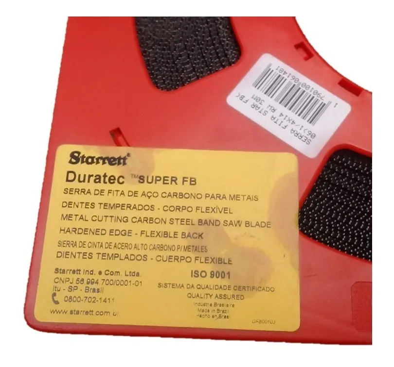 SERRA FITA DE AÇO CARBONO DURATEC SUPER FB 6X0,65X4/SK-S-R STARRETT DFB6X4/SK-30 30M 6X0,65X4/SK-S-R - Image 3