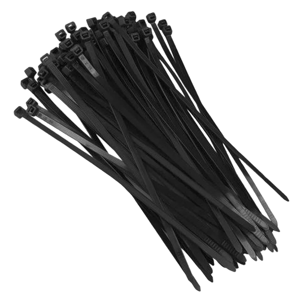 ABRAÇADEIRA DE NYLON PRETO 200MMX4.8MM COM 100 UNIDADES BRASFORT 8869