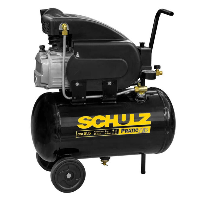 COMPRESSOR DE 8,5PES 120PSI 2HP 25L MONO 110V SCHULZ CSI 8,5 PRATIC AIR 915.0393-0