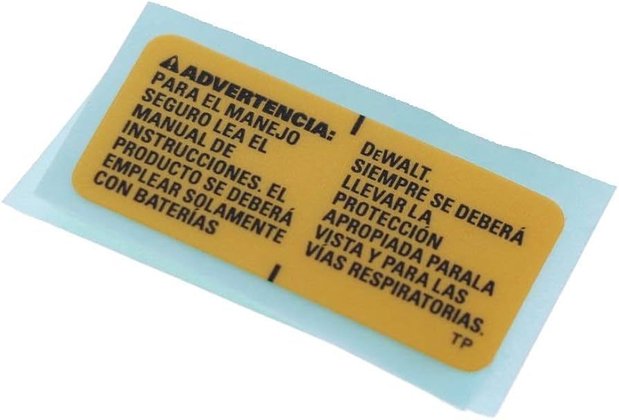 N073390 ETIQUETA DE ADVERTENCIA D