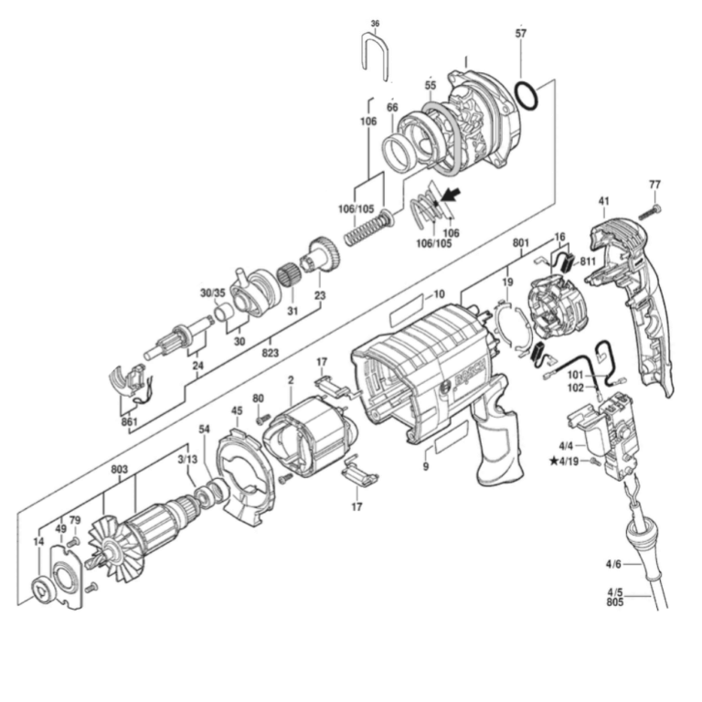 1 X Portabrocas Para Bosch Gbh2-24dfr Pbh240re | Cuotas Sin Interés