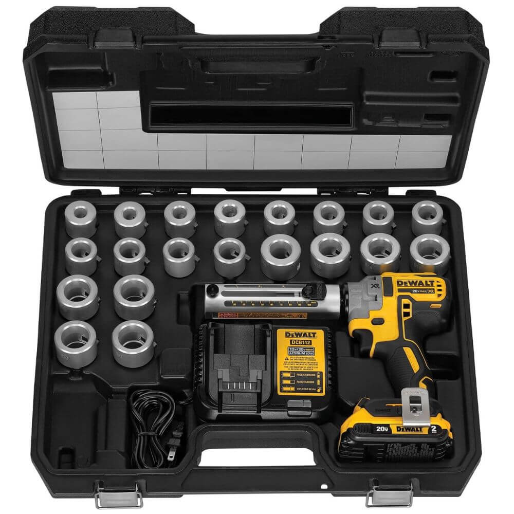 DESENCAPADOR DE CABOS DE 20V COM 1 BATERIA 2AH, CARREGADOR, 20 MATRIZES E MALETA DEWALT DCE151TD1 - Image 3