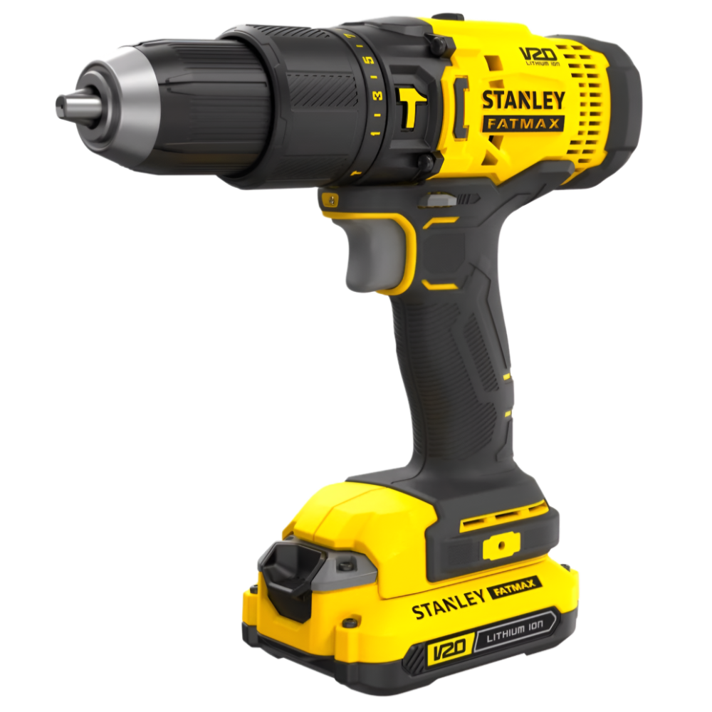 PARAFUSADEIRA/FURADEIRA DE IMPACTO 1/2" A BATERIA 20V STANLEY SCD711C1K-BR FATMAX COM 01 BATERIA E CARREGADOR BIVOLT - Image 2