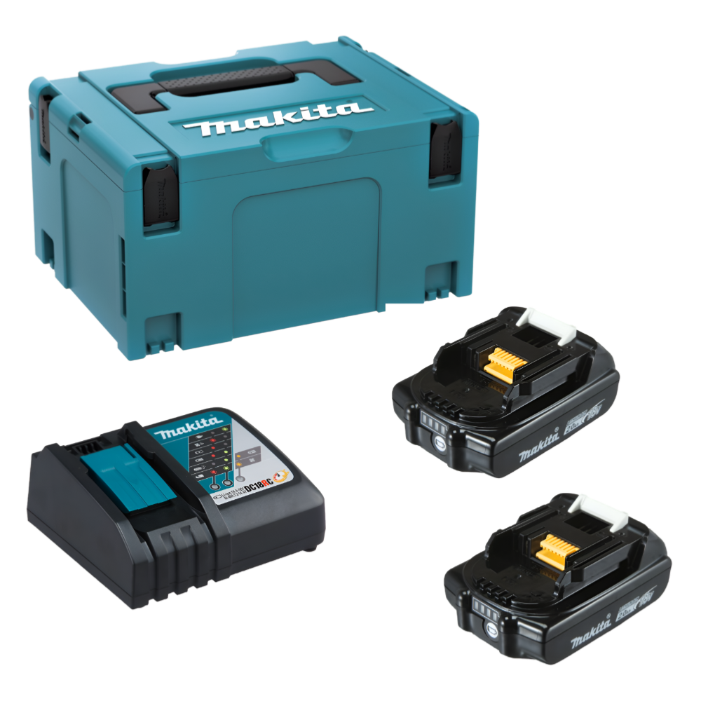 KIT COMBO PARAFUSADEIRA/FURADEIRA DE IMPACTO 1/2 DHP487 + PARAFUSADEIRA DE IMPACTO 1/4 DTD157 18V MAKITA DLX2414AJ COM 2 BATERIA 2AH, CARREGADOR E MALETA - Image 2