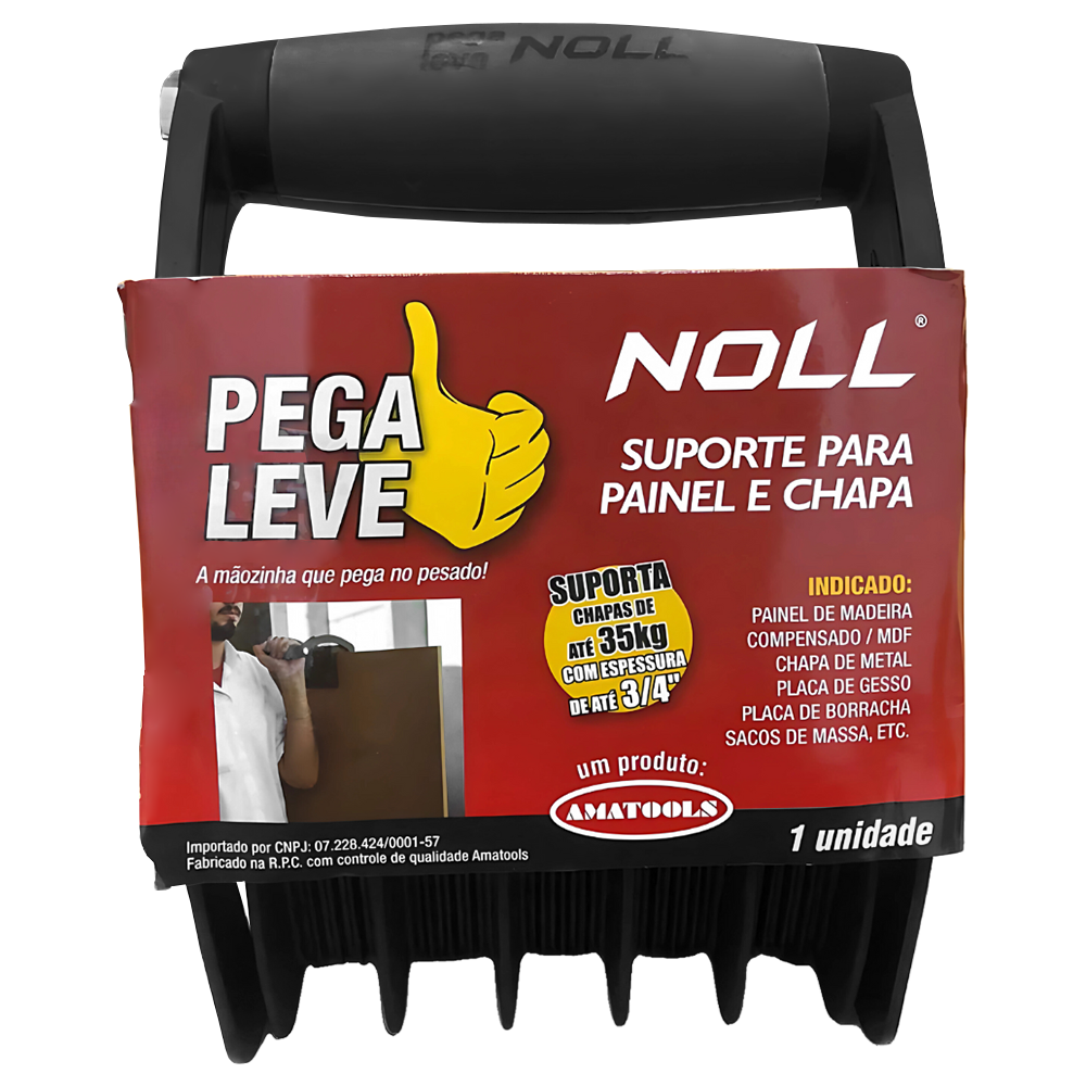 SUPORTE PARA PAINEL E CHAPAS 0 A 3/4" ATÉ 35KG PEGA LEVE NOLL 480.0001