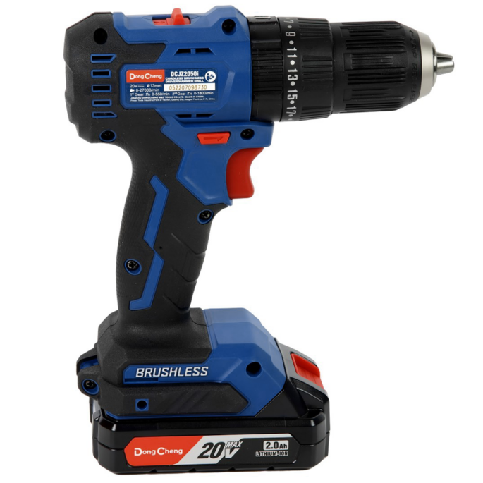 PARAFUSADEIRA/FURADEIRA DE IMPACTO 1/2" 20V DONGCHENG 50NM DCJZ2050I-C2 - Image 2