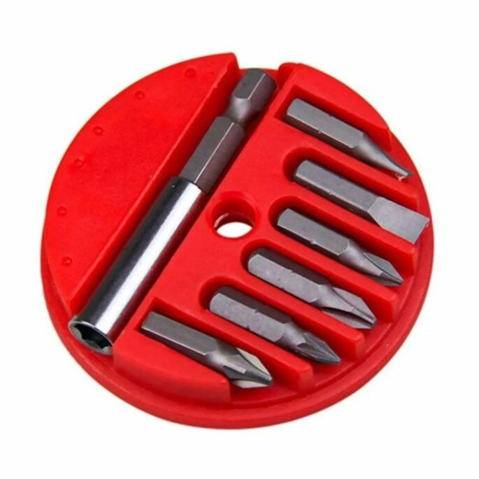 JOGO DE BITS/PONTEIRAS E ADAPTADOR COM 7 PEÇAS ENCAIXE SEXTAVADO 1/4" MTX 113929
