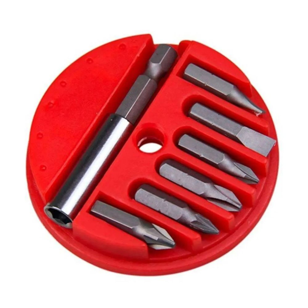 JOGO DE BITS/PONTEIRAS E ADAPTADOR COM 7 PEÇAS ENCAIXE SEXTAVADO 1/4" MTX 113929