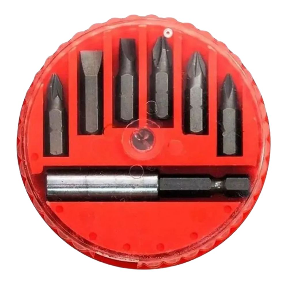 JOGO DE BITS/PONTEIRAS E ADAPTADOR COM 7 PEÇAS ENCAIXE SEXTAVADO 1/4" MTX 113929 - Imagem 2