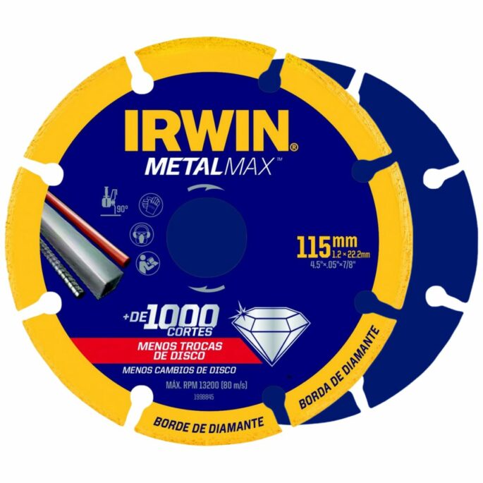 DISCO DE CORTE METALMAX 115MM/4-1/2"X22.23MM / 7/8” IRWIN 1998845 - Image 2