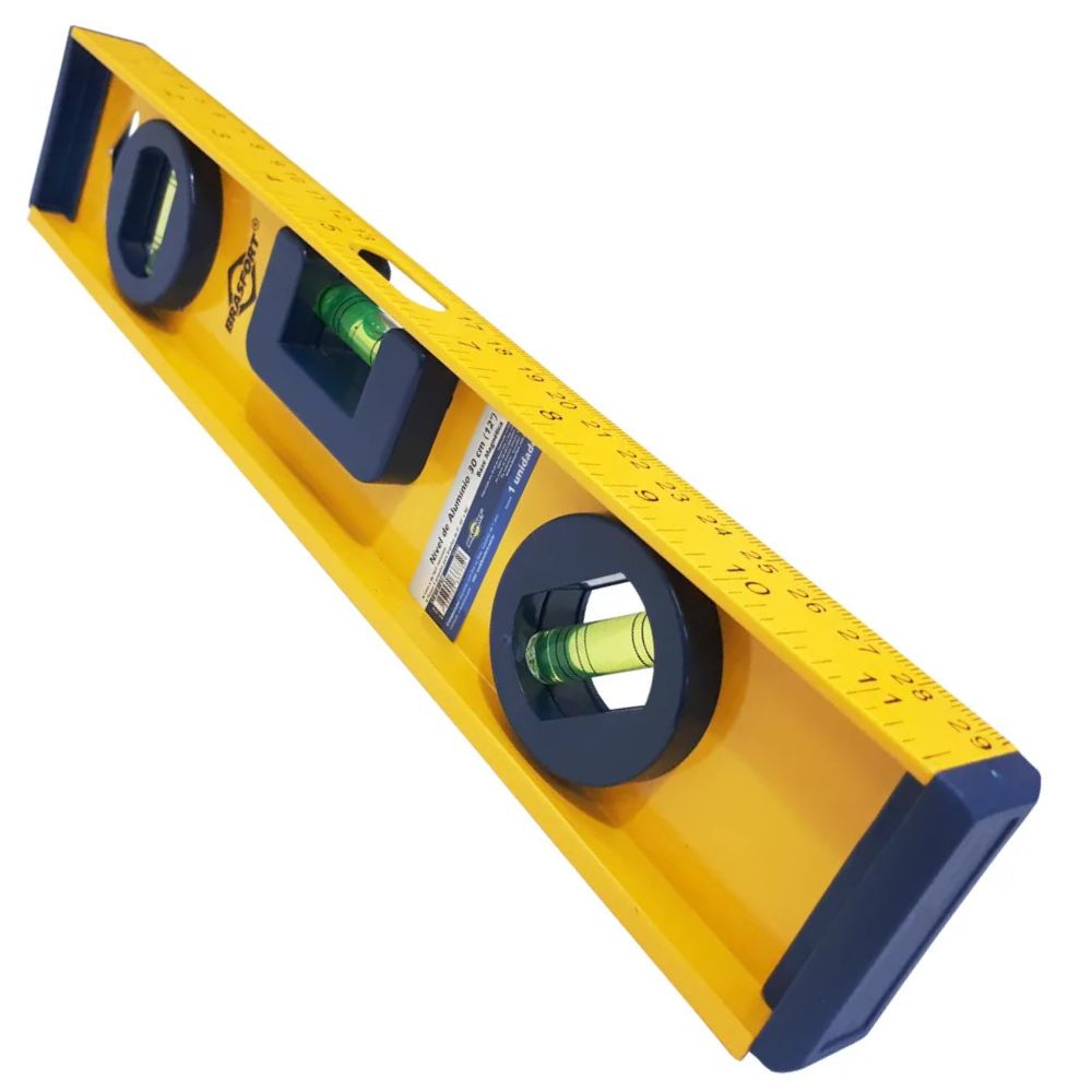 NIVEL ALUMINIO BASE MAGNETICA 12" (300MM) BRASFORT 8176 - Image 2