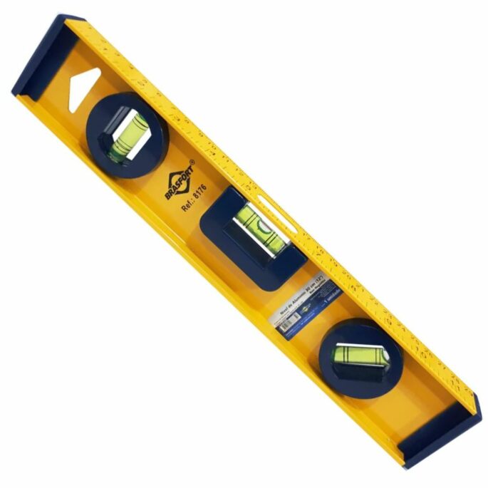 NIVEL ALUMINIO BASE MAGNETICA 12" (300MM) BRASFORT 8176