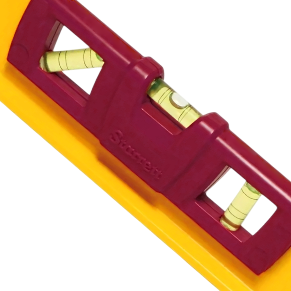 NIVEL BOLHA 12" (300MM) TRAPEZOIDAL DE ALUMINIO COM BASE MAGNETICA COM 3 BOLHAS 1 PRUMO, 1 NIVEL, 1 45° STARRETT KLTS-12 - Image 3