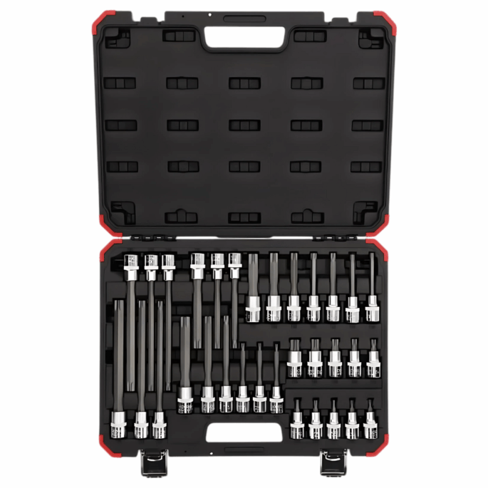 JOGO DE SOQUETES TORX T20 A T70 1/2" TX COM 32 PEÇAS 3301577 R68003032 GEDORE RED - Image 4