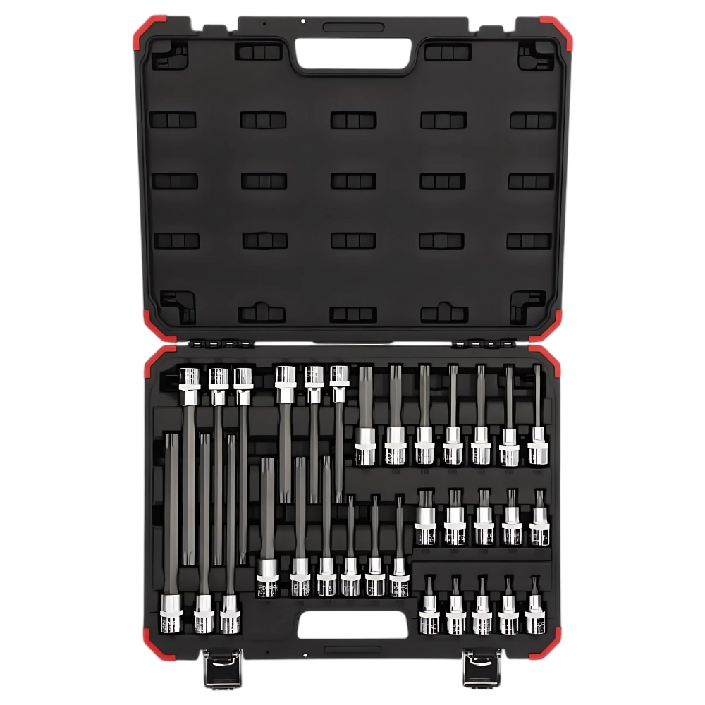 JOGO DE SOQUETES TORX T20 A T70 1/2" TX COM 32 PEÇAS 3301577 R68003032 GEDORE RED - Image 4