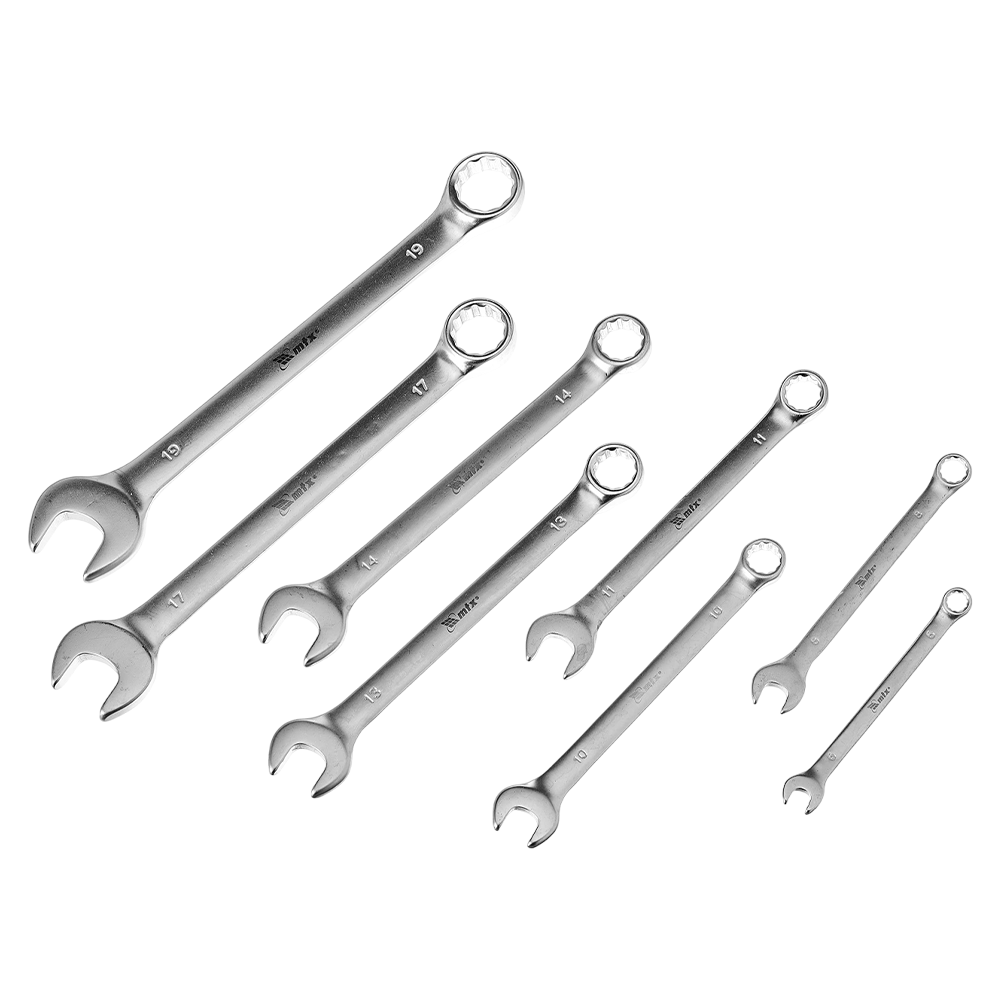 JOGO DE CHAVE COMBINADA 8 PEÇAS 6 A 19MM CROMO FOSCO MTX 154089 - Image 2