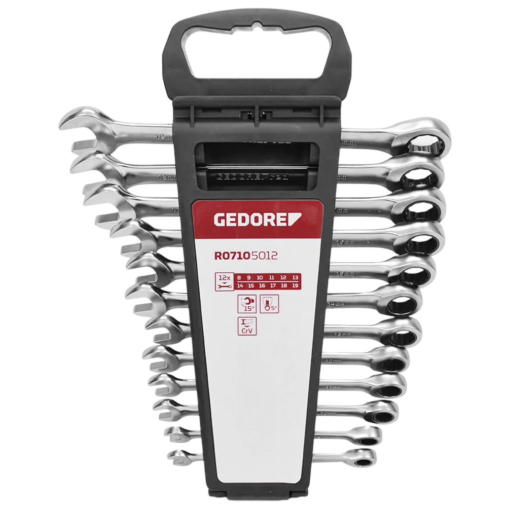 JOGO DE CHAVE COMBINADA COM CATRACA 8-19MM 12 PEÇAS GEDORE RED 3300850 R07105012