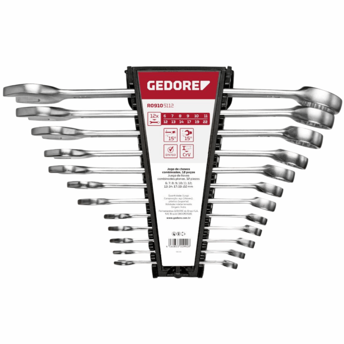 JOGO DE CHAVE COMBINADA 6-22MM COM 12 PEÇAS GEDORE RED 3365197 R09105112