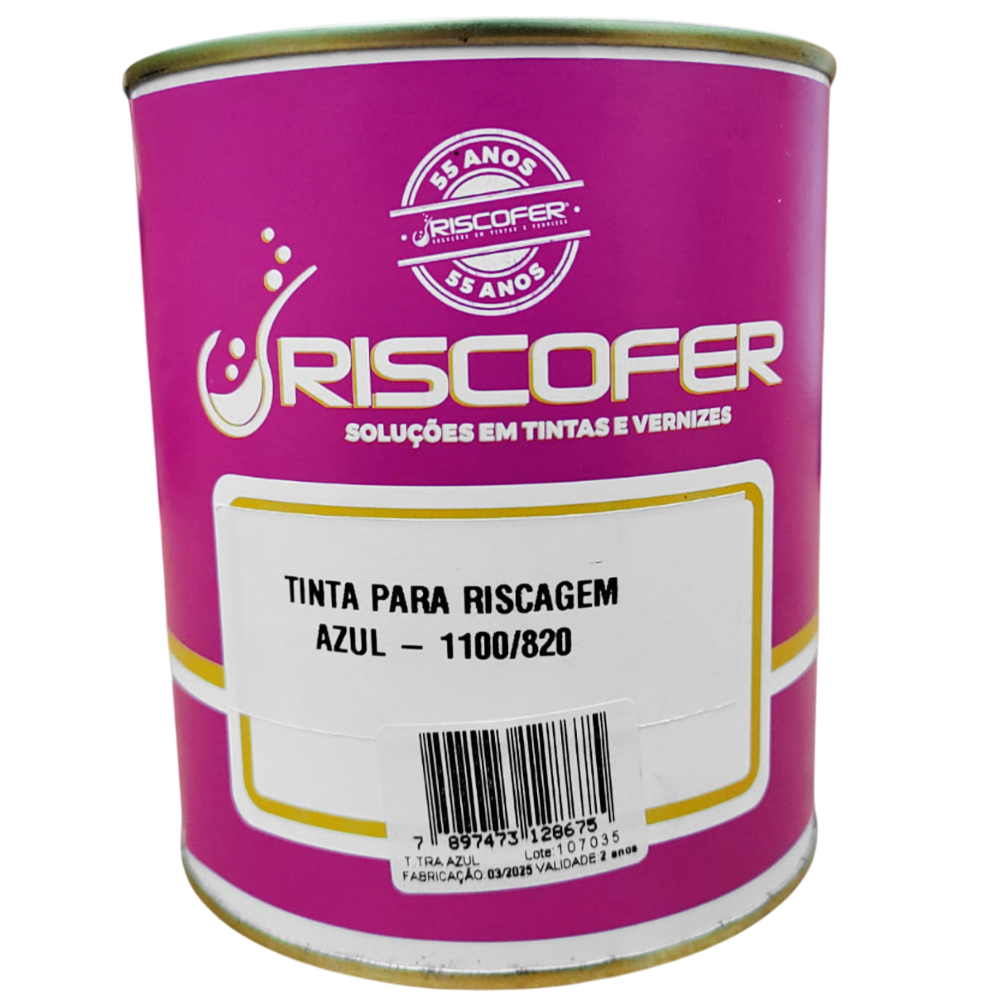 TINTA PARA TRACAGEM 1100/820 900ML RISCOFER AZUL RISCO30
