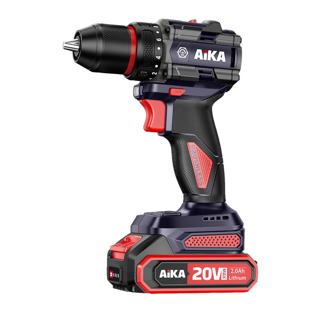 PARAFUSADEIRA/FURADEIRA DE IMPACTO 1/2" A BATERIA 20V AIKA AD-DR13A 60NM - COM 02 BATERIA 2.0AH, CARREGADOR BIVOLT E MALETA