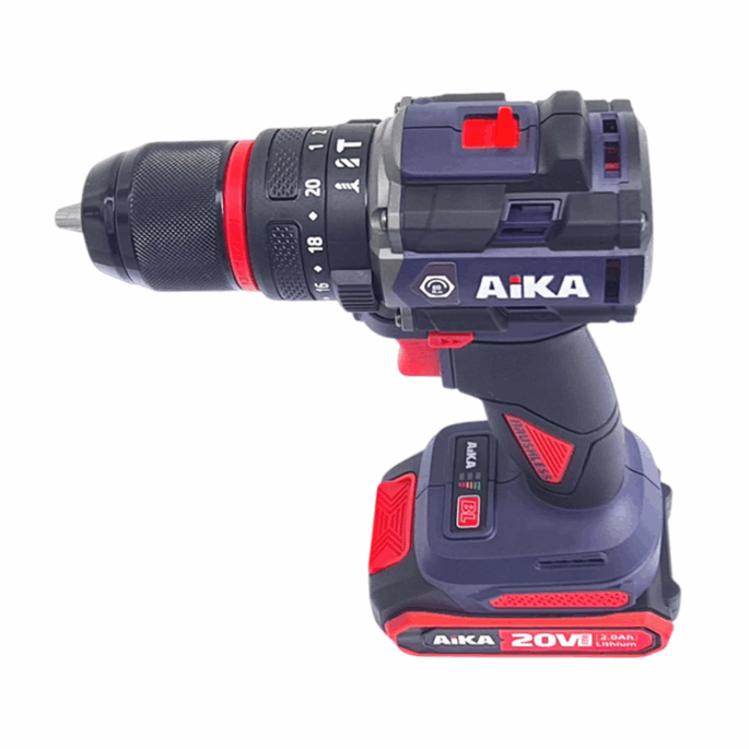 PARAFUSADEIRA/FURADEIRA DE IMPACTO 1/2" A BATERIA 20V AIKA AD-DR13A 60NM - COM 02 BATERIA 2.0AH, CARREGADOR BIVOLT E MALETA - Image 3