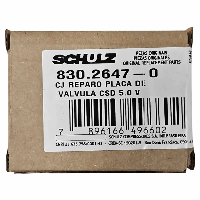 CONJUNTO REPARO PLACA DE VÁLVULA DE ADMISSAO E COMPRESSÃO DO AR, COM 8 PEÇAS. PARTE DO COMPRESSOR CSD 5.0 III SCHULZ 830.2647-0 - Image 5