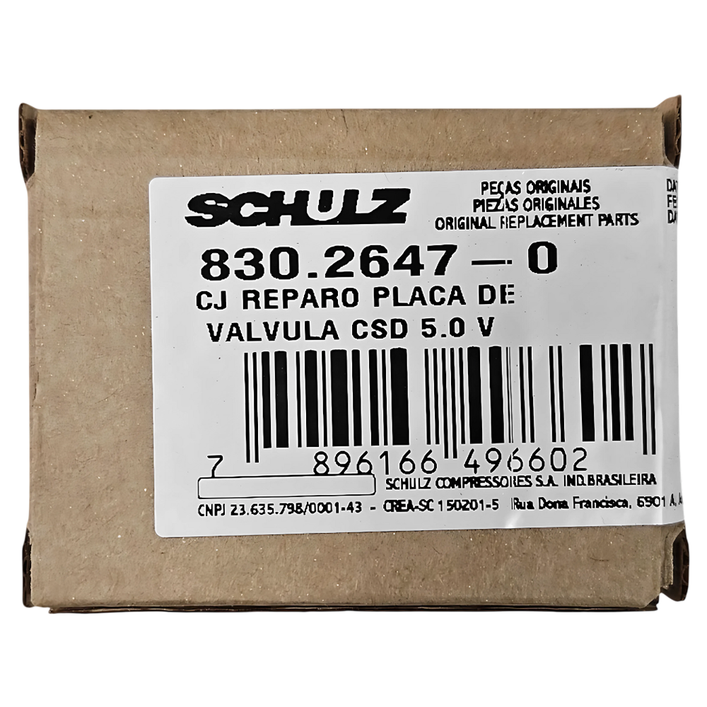 CONJUNTO REPARO PLACA DE VÁLVULA DE ADMISSAO E COMPRESSÃO DO AR, COM 8 PEÇAS. PARTE DO COMPRESSOR CSD 5.0 III SCHULZ 830.2647-0 - Image 5