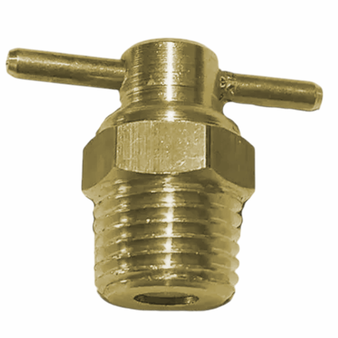 VALVULA DE ESCOAMENTO TIPO DRENO PURGADOR EM LATÃO 1/4" USO RESERVATORIO DO COMPRESSOR DE AR SCHULZ 830.1684-0