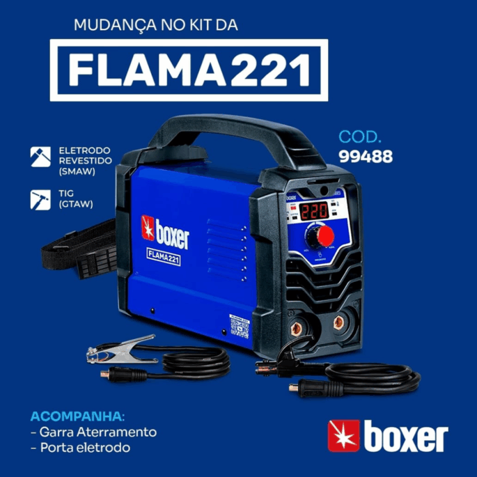 INVERSORA DE SOLDA 200A 220V BOXER FLAMA221 99488