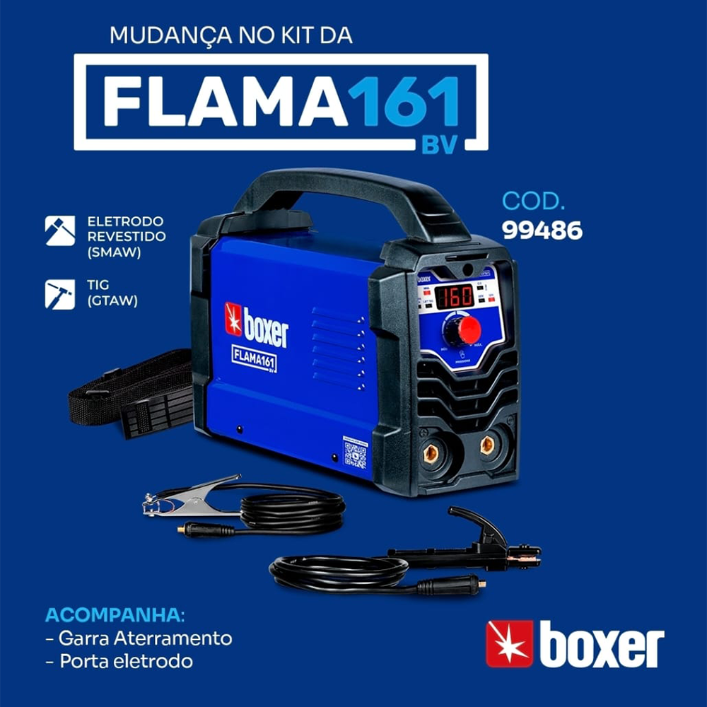 INVERSORA DE SOLDA 160A BIVOLT BOXER 99486 FLAMA161BV