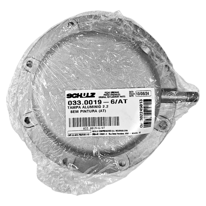 TAMPA EM ALUMINIO, COM ORIFICIOS DE FIXAÇÃO COMPRESSOR DIAFRAGMA ISENTO DE OLEO MS2,2 SCHULZ 033.0019-6/AT - Image 2