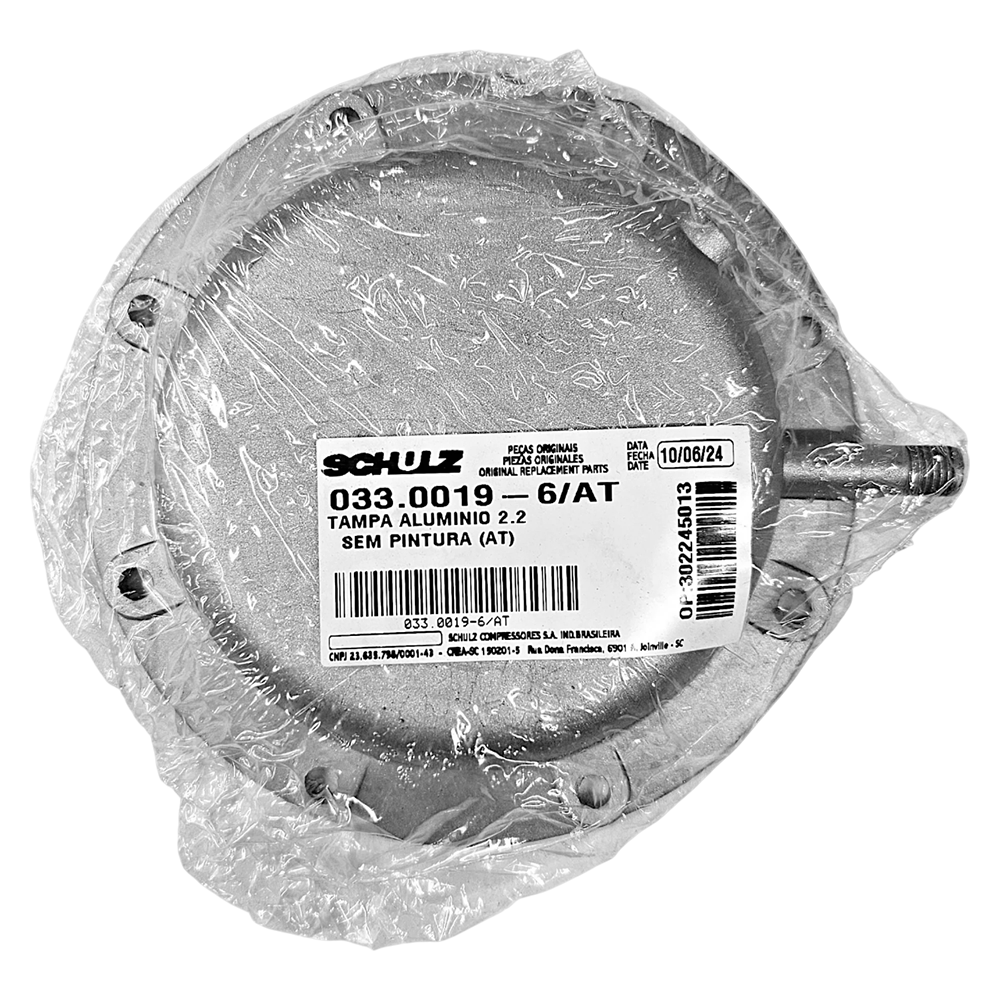 TAMPA EM ALUMINIO, COM ORIFICIOS DE FIXAÇÃO COMPRESSOR DIAFRAGMA ISENTO DE OLEO MS2,2 SCHULZ 033.0019-6/AT - Image 2