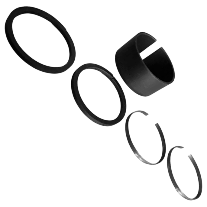CONJUNTO REPARO PARA COMPRESSOR COM 5 PEÇAS (2 ANEIS DE SEGMENTO, 1 ANEL PARA PISTÃO, EM TEFLON, 02 MOLAS EM AÇO) SCHULZ 830.0242-5 - Image 2