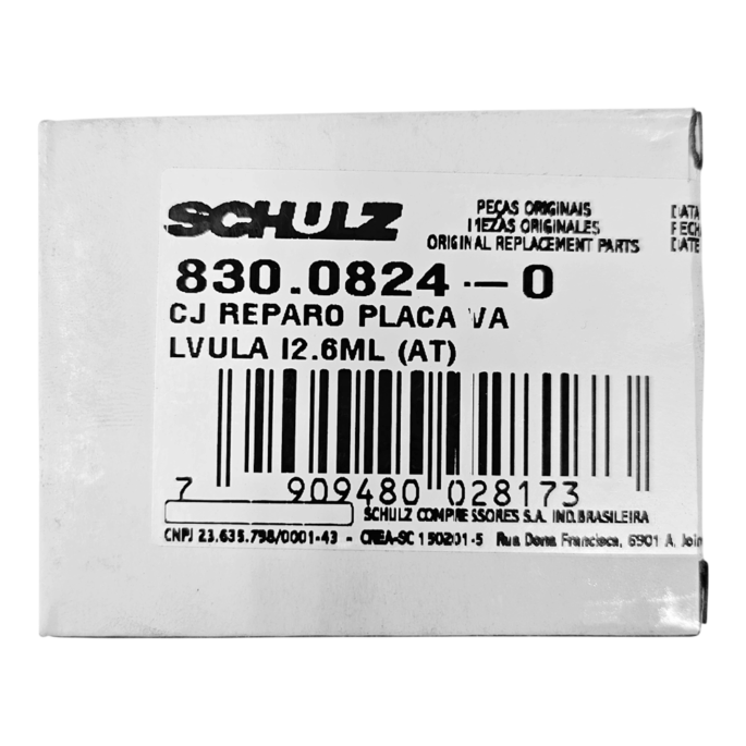 CONJUNTO DE REPARO PARA PLACA DE VÁLVULA DE ADMISSÃO E COMPRESSÃO DO AR, COM 07 PEÇAS, PARA COMPRESSOR DE AR MSI-2,6/5,2ML COM 07 PEÇAS SCHULZ 830.0824-0 - Image 3