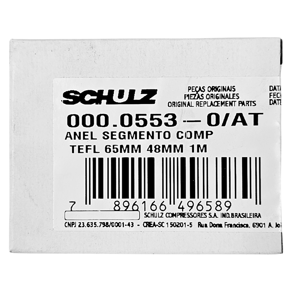 ANÉIS DO PISTÃO, D: 65mm x 48mm x 1mm, COM 2 PEÇAS, PARA COMPRESSOR DE AR CSD5 E CSD9 SCHULZ 000.0553-0/AT - Image 3
