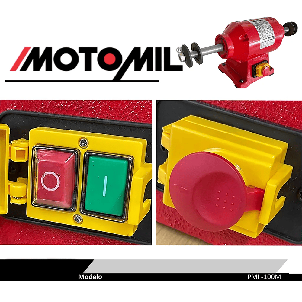 POLITRIZ DE BANCADA 1.0HP 0.75KW MONOFASICO 220V MOTOMIL PMI100M - Imagem 3