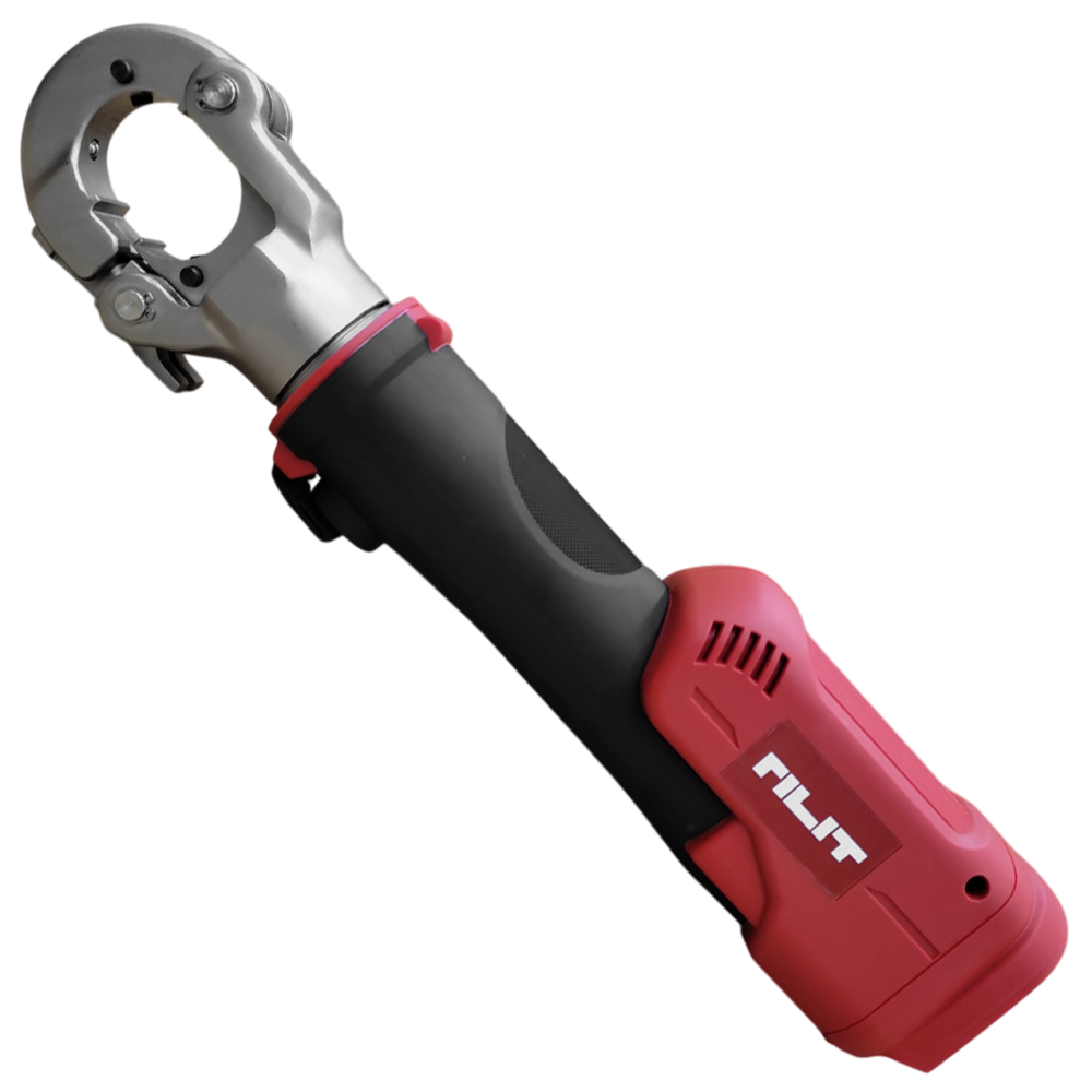 ALICATE CRIMPADOR A BATERIA 18V RILIT EZ-300 60KN COBRE 300MM ALUMÍNIO 240MM COM 2 BATERIA 4AH, CARREGADOR BIVOLT, 12 MATRIZES HEXAGONAL E MALETA - Imagem 4