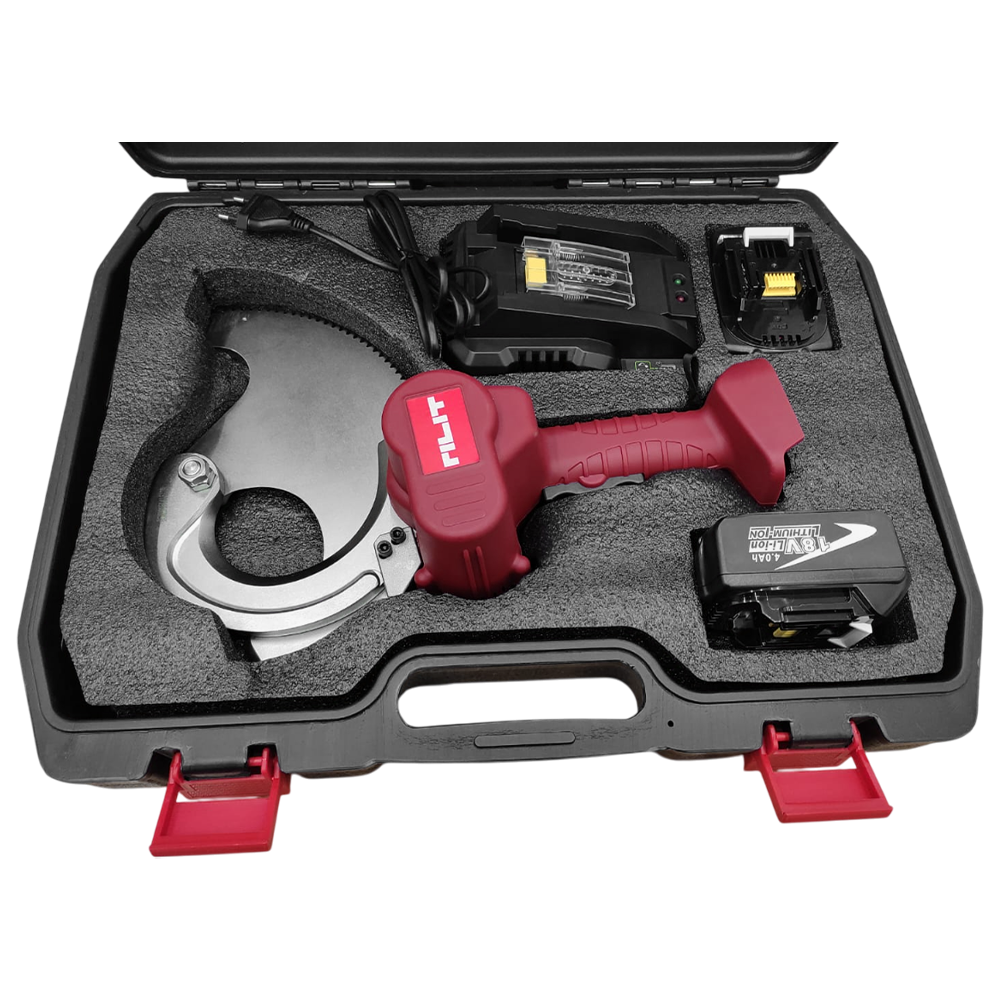 CORTADOR DE CABOS A BATERIA 18V RILIT EC-95M PARA CABO ATÉ 95MM - COM 02 BATERIA 4.0AH, CARREGADOR BIVOLT E MALETA - Imagem 3