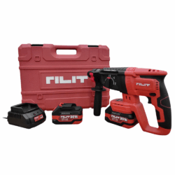 MARTELETE ROTATIVO E ROMPEDOR (3 FUNÇÕES) SDS-PLUS A BATERIA 20V RILIT 20D262 - COM 2 BATERIAS 4.0AH, CARREGADOR, PUNHO, ACESSORIOS E MALETA