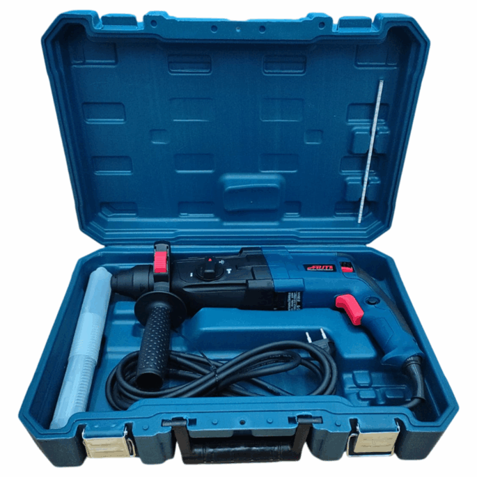 MARTELETE PERFURADOR E ROMPEDOR SDS-PLUS 28MM 850W 3.0 JOULES ARITA 2801SRE 2.7KG 220V COM PONTEIR, TALHADEIRA, BROCAS E MALETA - Imagem 5