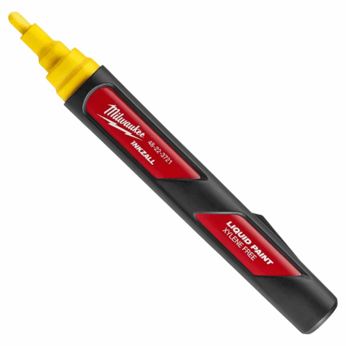 CANETA PONTA MÉDIA LIQUIDO AMARELO INKZALL MILWAUKEE 48-22-3721 - Imagem 2