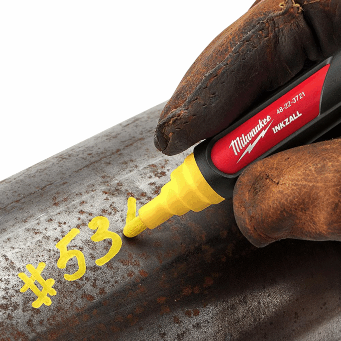 CANETA PONTA MÉDIA LIQUIDO AMARELO INKZALL MILWAUKEE 48-22-3721 - Imagem 3